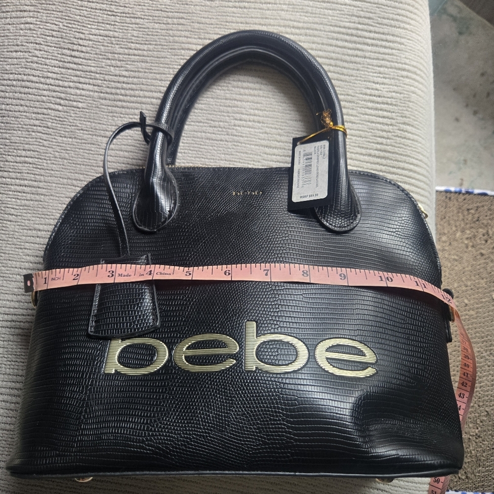 Bebe Black Satchel with Logo - Picture 9 of 9
